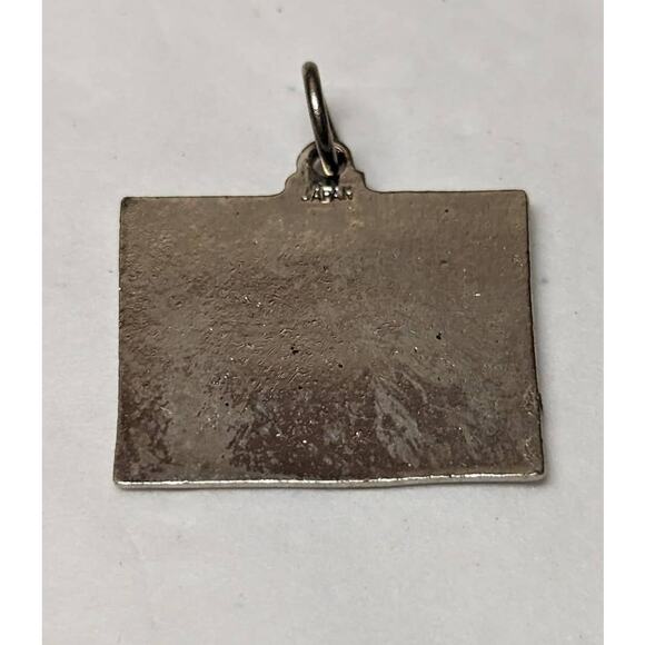 Colorado CO Vintage 50 State Souvenir Silvertone Enamel Bracelet Charm Metallic - Picture 2 of 2